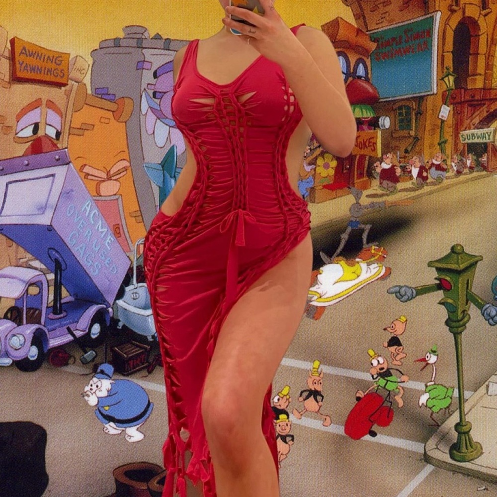Ai Mei Li Second skin midi dress in red 🌹